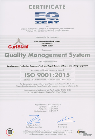 ISO Certificate 9001